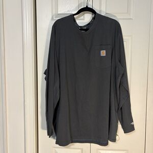 Carhartt Force Men's Long Sleeve Gray Pocket Tshirt 3XL